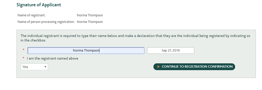 Electronically sign your application